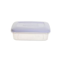 3 x Whitefurze Rectangular Food Storage Box 2 Litre Clear Base Natural Lid NEW 